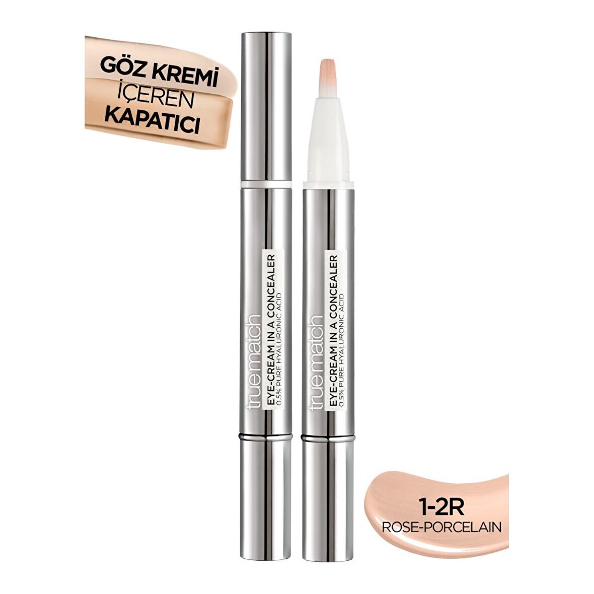 True Match Göz Kremi İçeren Kapatıcı  2'si 1 Arada  1-2R Rose Porcelain